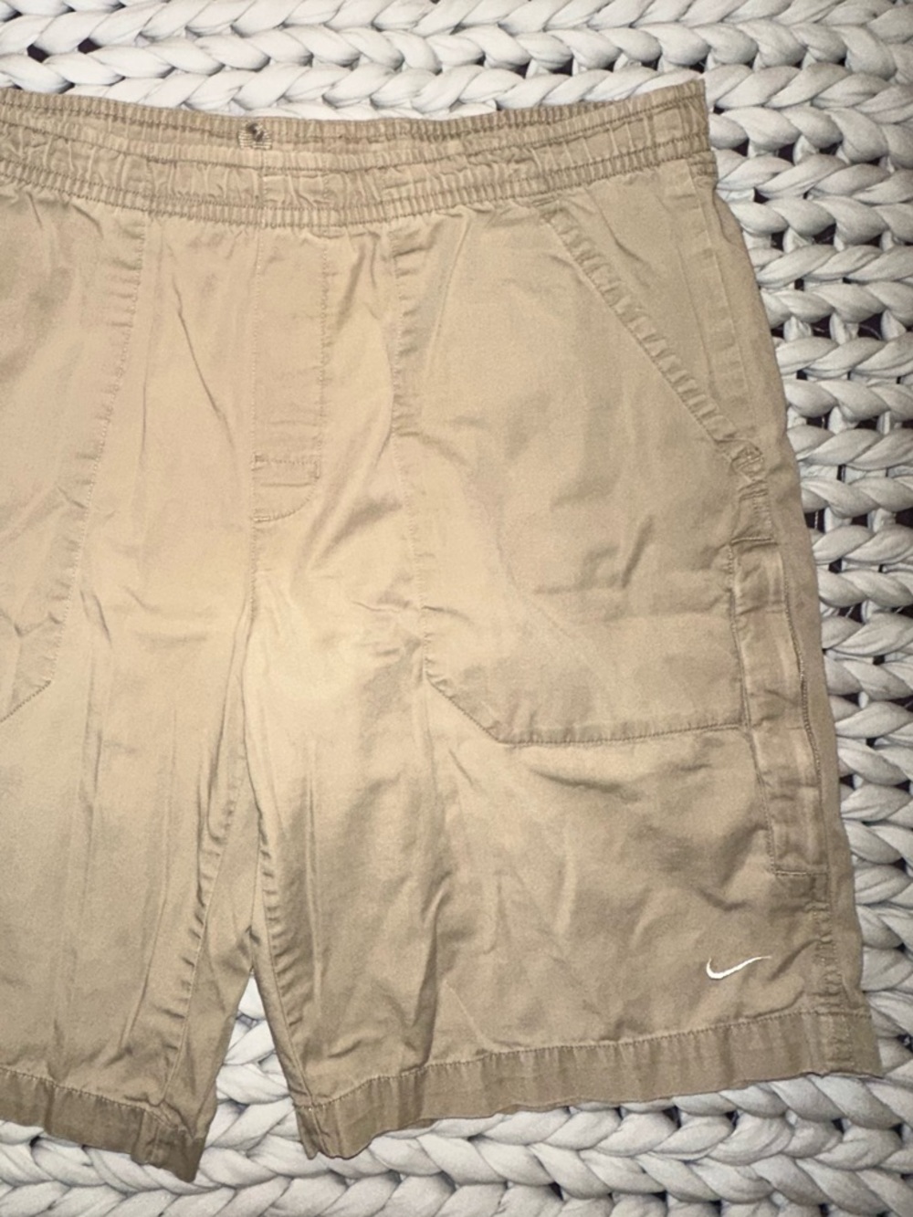 Nike Men's Khaki Athletic Shorts with Side Pockets
